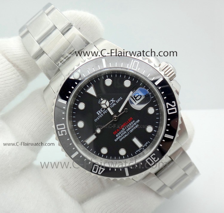 New Replica Rolex Deepsea Stainless Steel Black Dial 43MM Watch New Replica Rolex Deepsea Stainless Steel Black Dial 43MM Watch